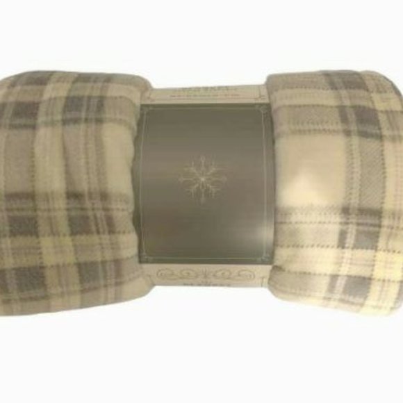 Dogs/Cats Blanket Soft &Comfortable White/Gray Plaid Sz40X50/ WONDERSHOP - Picture 3 of 4